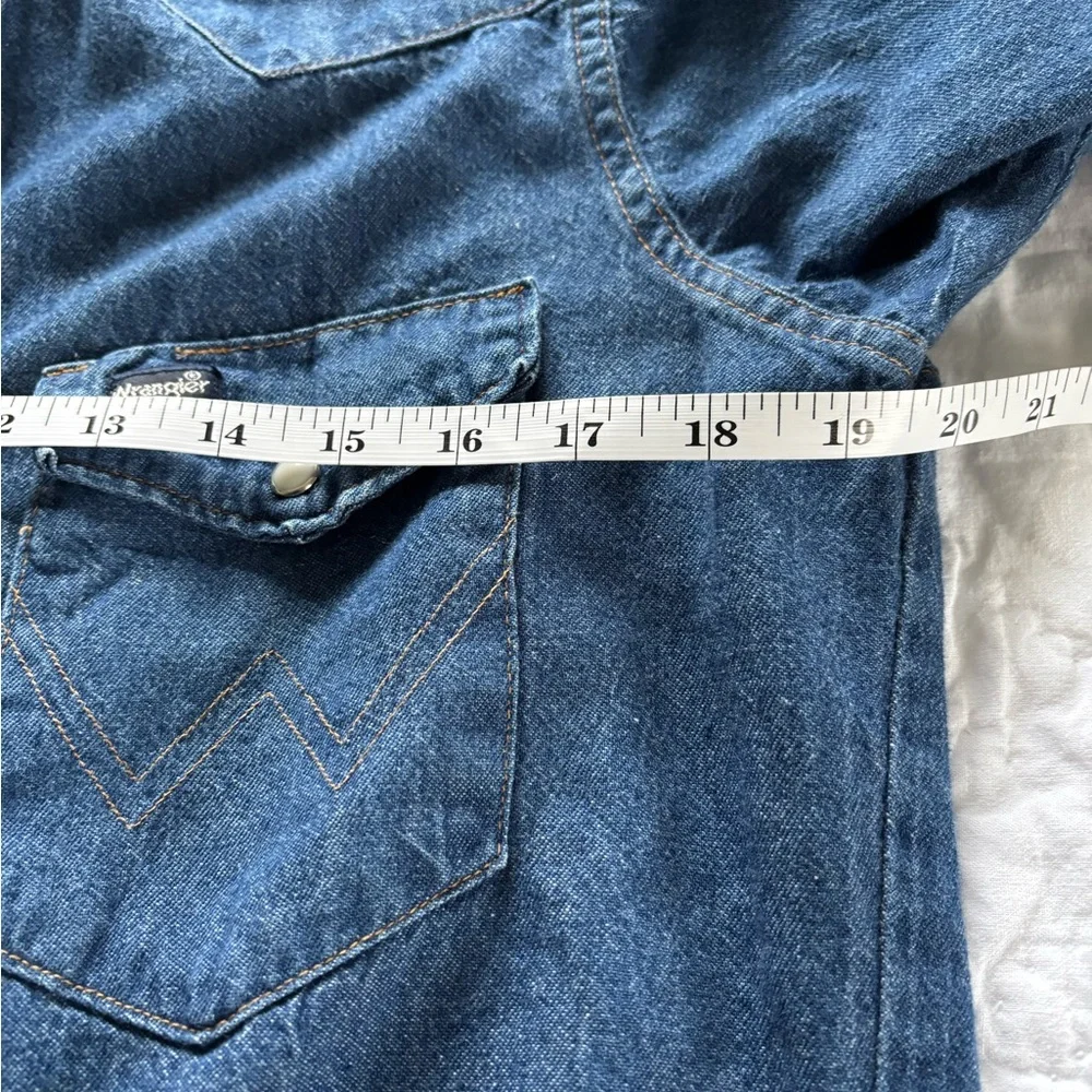 Vintage Wrangler Denim button up - Picture 9 of 12